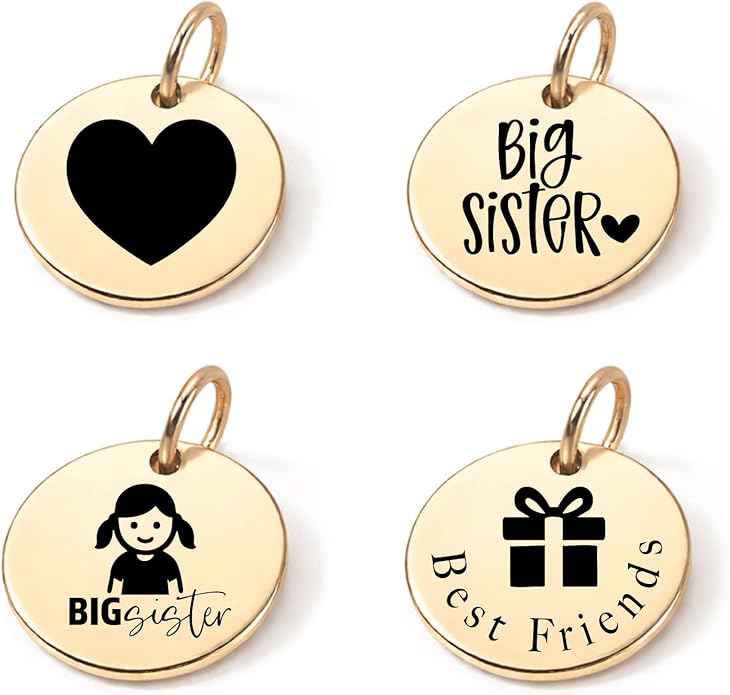 SM Design Pregnancy & New Baby Charm Set – Set of 4 Meaningful Stainless Steel Charms – Great for Crafting, Making Bracelets and Necklaces - Meaningful Keepsake Charms for Expecting & New Moms