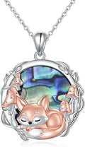 FLYOW 925 Sterling Silver Cute Animal Jewelry Hummingbird/Butterfly/Wolf/Corgi/Cat/Snake/Spider/Bat/Penguin/Bear/Opossum/Frog/Guinea Pig for Women Mother Friend Animal Lovers
