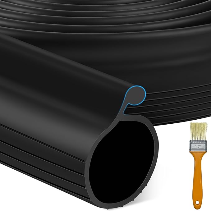 8.2FT Garage Door Bottom Seal Rubber 0.35" Big P Bulb Bottom Garage Weather by MYFAMIREA