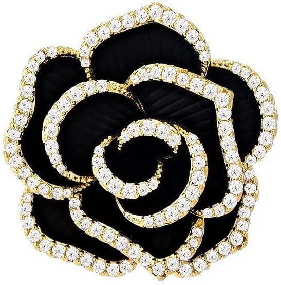 Flower Brooch for Women Rhinestone Flower Brooch Pins Floral Brooches Jewelry Gift for Mom Wife