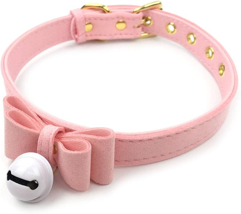 Bell Choker Collar Necklace Lolita Bow Collar Cat Kitty Velvet Necklace