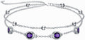Dorunmo 925 Sterling Silver Birthstone Anklet Bracelets for Women Birthday Mother's Day Jewelry Gifts for Wife Girlfriend Mother Her