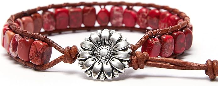 ZOSOJONA 7 Chakra Bracelet Bohemian Handmade Leather Wrap Healing Protection Natural Stone Yoga Beaded Bracelets Boho Friendship Jewelry