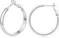 Gacimy 14K Gold Plated Hoop Earrings for Women, 14k Real Gold Plated with 925 Sterling Silver Post, Hypoallergenic Lightweight Thick Hoops Earrings for Women Trendy