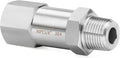 ChillWaves 304 Stainless Steel In-Line Split Check Valve 3/8" NPT Male x 3/8" by VisittheCHILLWAVES