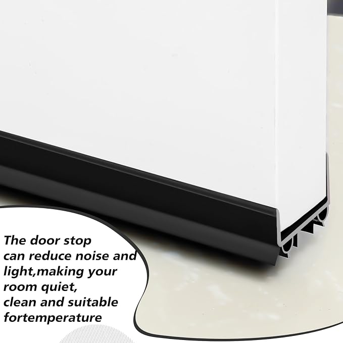 Lineshading 4 Sets Door Sweep Plastic PVC 1 3/4" x 36" Slide on Bottom Exterior - Image 5