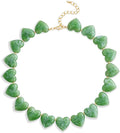 YUJIE Amber Acrylic Heart Choker Necklace for Women Vintage Punk Chunky Necklace Trendy Fashion Accessory
