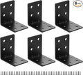 6 PCS Heavy Duty Steel Corner Brackets, DIY L Shelf Brackets, Metal Joint by MOZCORNHARDWARE
