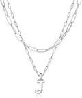 adoyi Valentines Day Gifts for Women Hers Dainty 14K Gold Plated Heart Initial Necklaces Layered Letter A-Z Pendant Necklace Stack Trendy Jewelry Birthday Valentines Day Gifts for Women Jewelry