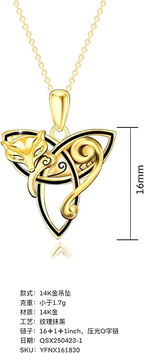 KECHO 14K Gold Animal Pendant Necklace - Dainty Zodiac & Pet Inspired Charm Necklace for Women - 16+1+1"