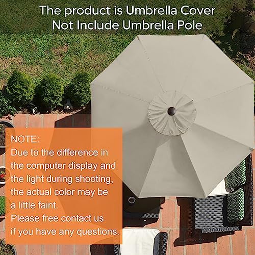 EliteShade USA 9ft Replacement Covers 8 Ribs Market Patio Umbrella Canopy Cover - Image 2