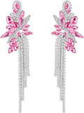 mecresh Marquise Crystal Bridal Chandelier Dangle Drop Earrings Ladies Gifts in Silver/Gold Tone