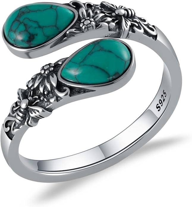 Bee Spoon Ring 925 Sterling Silver Adjustable Thumb Ring Bee Jewelry Gifts for Women