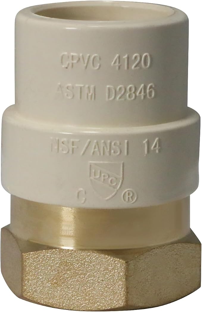XFITTING CPVC Transition Coupling, 3/4 inch CPVC x 3/4 inch FNPT - Image 3