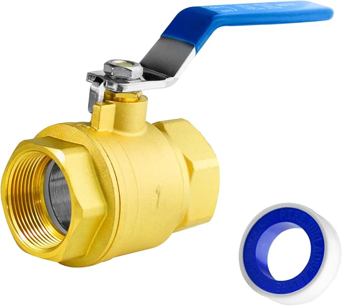 WiseWater 1" NPT Full Port Brass Ball Valve, UPC Certified, 600 WOG, Plumbing by WiseWater