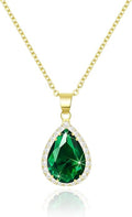Linawe Crystal Chain Necklace for Women Trendy, Imitation Diamond Pendant, Statement Cubic Zirconia Boho Jewelry Set, 14K Gold/Rose Gold/Silver Birthstone Necklace
