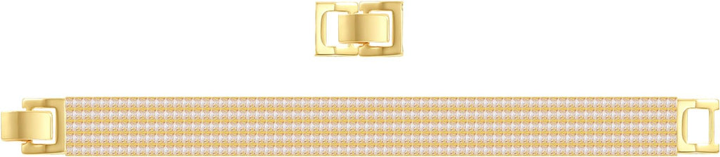 14K Gold Plated Women’s Tennis Bracelet – Sleek CZ Line Bracelet, Fits 6.0"–7.2" Wrist – Sparkly Everyday Jewelry Gift, Contemporary Tennis Bracelets for Women
