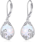 POPLYKE Celtic Filigree Teardrop Drop Dangle Earrings Sterling Silver Leverback Earrings Jewelry for Women
