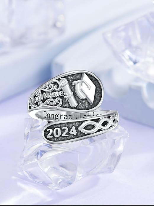 Midari Sun and Moon/Bee/Celtic/Life of Tree/Lotus Spoon Ring for Women 925 Sterling Silver Adjustable Ring Open Ring for Women Men Halloween Birthday Gift
