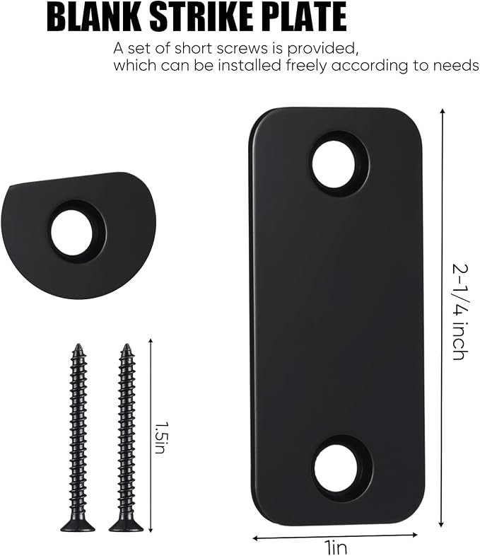 Blulu 1 Set Door Hole Cover Plate Blank Strike Filler Plate, Increase Home - Image 2