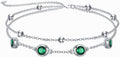 Dorunmo 925 Sterling Silver Birthstone Anklet Bracelets for Women Birthday Mother's Day Jewelry Gifts for Wife Girlfriend Mother Her