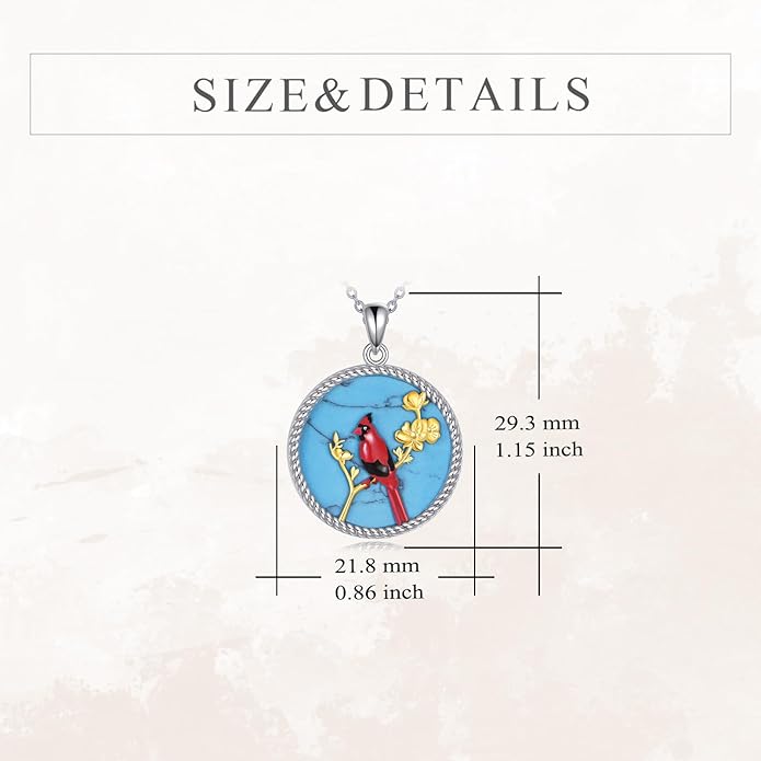 YFN 925 Sterling Silver Hummingbird/Cardinal/Cat Necklace for Women Animal Pendant with Adjustable 18"+2" Chain Jewelry Gift for Christmas, Valentine's Day, Mother's Day, Birthday-Gift Box Included