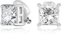 FAMARINE CZ Clip on Earrings for Women Clip Earring Non-pierced Earrings