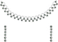 TARINIKA Green and White Cubic Zirconia(CZ) Indian Necklace Set with Earrings, Gold Plated Brass Fashion Indian Jewelry Gift for Women Bollywood Costume Jewellery