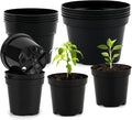 RooTrimmer 4/6/8 Inch Black Plant Nursery Pots, 15 Pack, Thickened Plastic by RooTrimmer