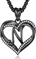 INFUSEU Unique Initial Necklaces for Women Girls Small Heart Letter Jewelry, Meaningful Personalized Gifts