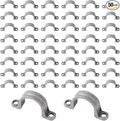 50Pcs PVC Pipe Straps, 2 Holes Plastic Conduit Strap Pipe Clamps Supports by Tinwalor