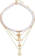 Nackiy Handmade Sea Shell Necklace for Women Summer Adjustable Natural Shell Collar Necklace