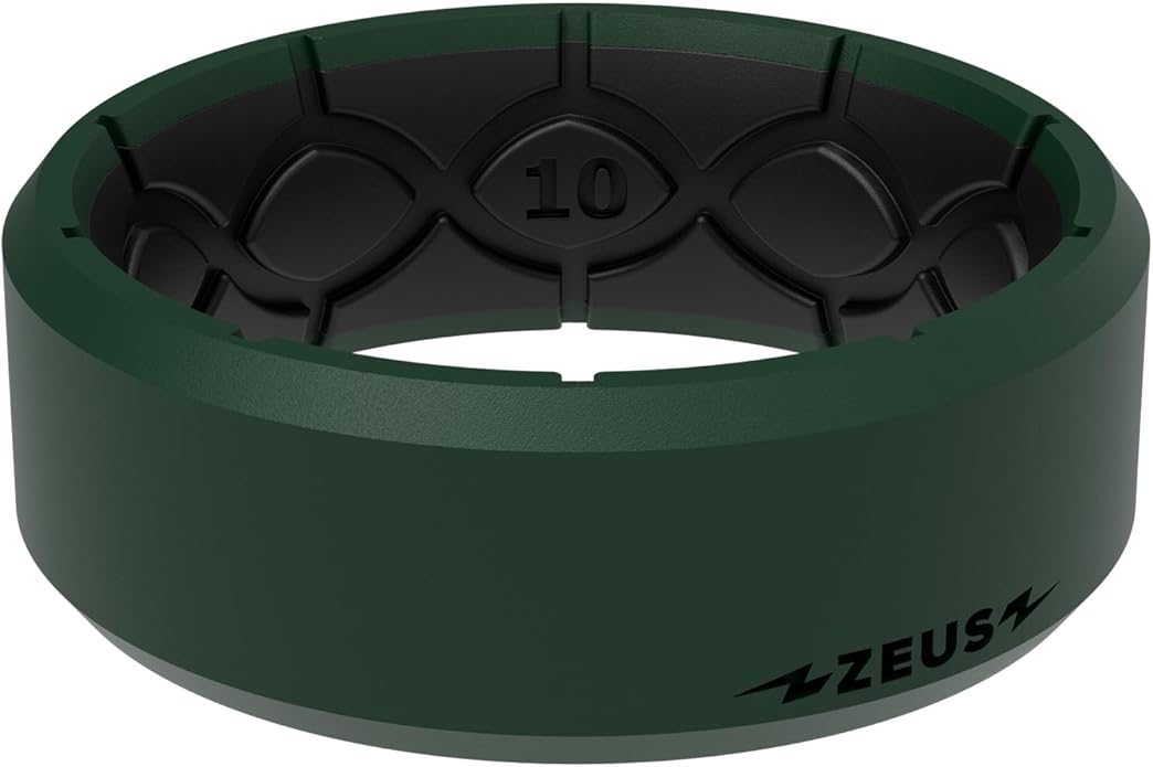 Groove Life Zeus Anti Stretch Silicone Ring Breathable Silicone Rings for Him and Her, Unique Design, Comfort Fit Ring