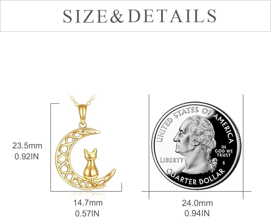 KECHO 14K Gold Animal Pendant Necklace - Dainty Zodiac & Pet Inspired Charm Necklace for Women - 16+1+1"