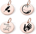 SM Design Pregnancy & New Baby Charm Set – Set of 4 Meaningful Stainless Steel Charms – Great for Crafting, Making Bracelets and Necklaces - Meaningful Keepsake Charms for Expecting & New Moms
