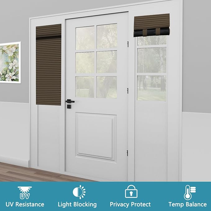 Muamar French Door Curtains Privacy Door Blind, Front Door Window Curtain - Image 7