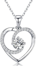 Moissanite Necklace for Women, S925 Sterling Silver Necklace, Mom Birthday Gifts, Anniversary Present for Wife Women, Jewelry Gifts for Valentine's Day