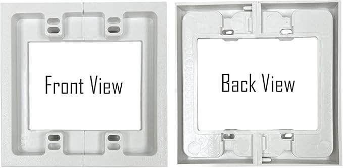 iMBAPrice IMBA-BES2-2BK 2-Gang Black Non-Metallic Shallow Surface Box Extender - Image 3