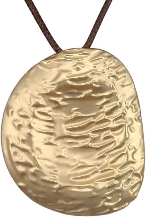 Women's Leather Long Necklace Bohemian Style Circle Retro Pendant Necklace Women's Jewelry