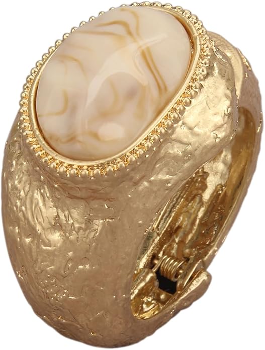 Gold Cuff Bracelet for Women Silver Beaded Bracelets Open Bangle Stackable Stretch Bead Bracelet Boho Jewelry Gifts for Wife Couple