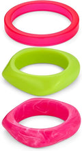 LILIE&WHITE 3 PCS Acrylic Resin Bracelet For Women Trendy Chunky Bangle Bracelets Fashion Colorful Bracelet Jewelry Gift