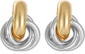 14K Gold Plated Knot Earrings for Women Gold Silver Earrings Heart Link Drop Dangle Earring Chunky Golden Knotted Statement Jewelry