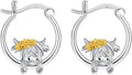 JUSTKIDSTOY Hypoallergenic Panda/Unicorn/Hummingbird/Dolphin Hoop Earrings for Women 925 Sterling Silver Animal Huggie Hoop Earrings Jewelry Gifts for Sensitive Ears
