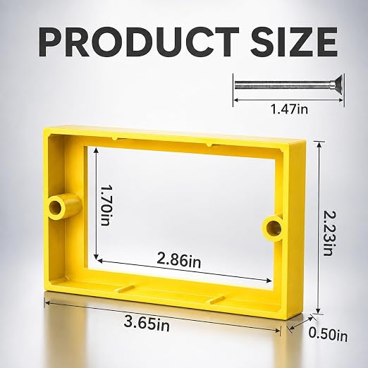 ABS 1/2 Inch Outlet Box Extender, Single Gang, 2 Pack | Single Gang Outlet Box - Image 2