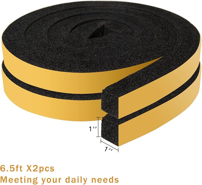 YoleShy Window Air Conditioner Foam Tape 2 Pcs 1 Inch Wide x 1 Inch Thick - Image 3