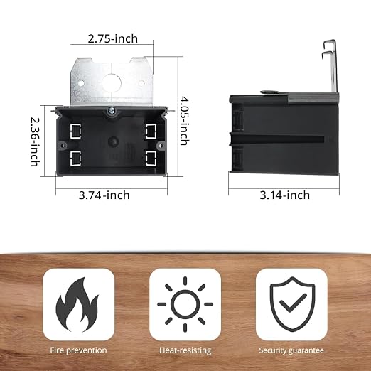 21 Cu in 1-Gang Adjustable Outlet Box, ETL Listed, ETL Liseted fireproof 2 hour - Image 2