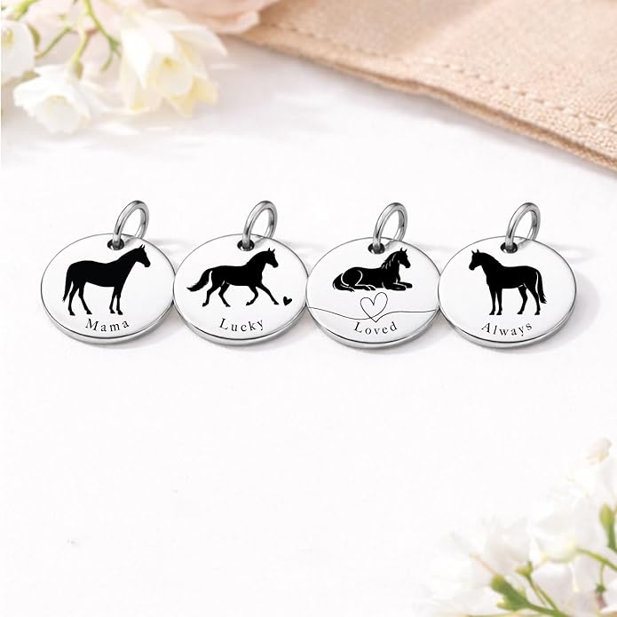 SM Design Mama Animal Charm Set – Set of 4 Stainless Steel Charms – Motherhood & Family Keepsake Jewelry Charmss