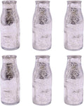 Hosley Set of 6 Silver Glass Bottle, 5.5" High. Ideal Gift by HOSLEY