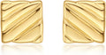 18K Gold Plated Huggie Hoop Earrings for Women, 925 Sterling Silver Post, Hypoallergenic Small Earrings