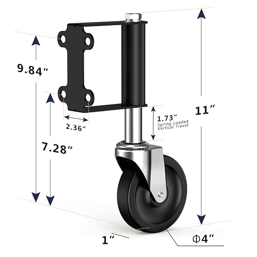 Ronlap Gate Caster Wheels for Wooden Gate, Upgraded 4 Inches, vinyl & outdoor - Image 4